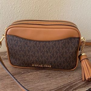 Michael Kors Logo Convertible Bag Acorn Brown NWT